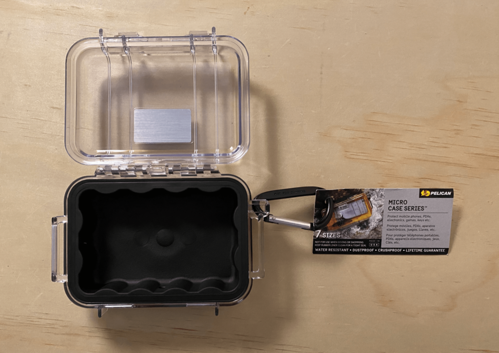 Pelican™ 1010 Micro Case™ (clear with black rubber insert)